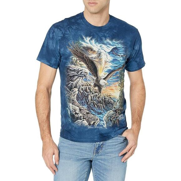 The Mountain Find 11 Eagles T-Shirt Gardner Hidden Blue Tie Dye 2013 - Picture 1 of 6